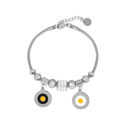 Round Heart Charm Chain Bracelets — dimensions and size reference 12