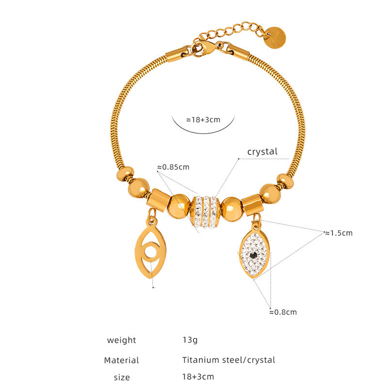 Round Heart Charm Chain Bracelets — dimensions and size reference 14