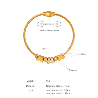 Round Heart Charm Chain Bracelets — dimensions and size reference 18
