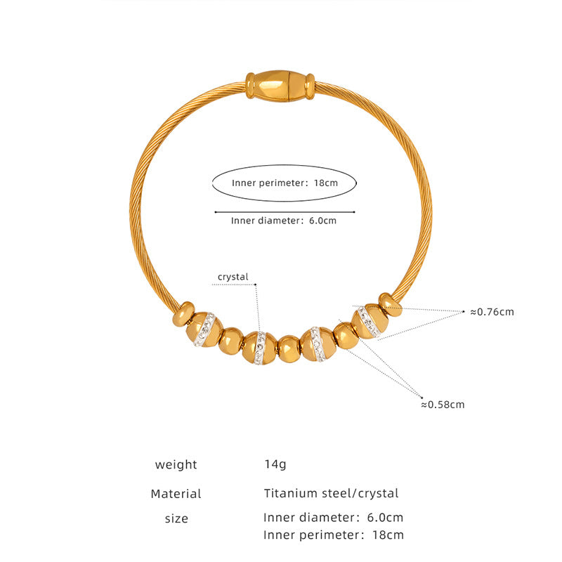 Round Heart Charm Chain Bracelets — dimensions and size reference 20
