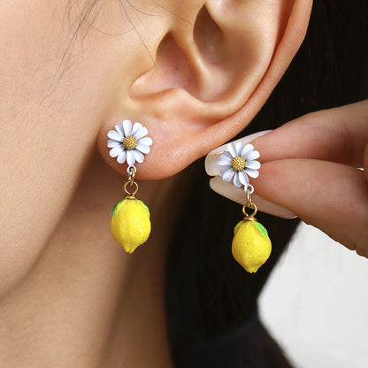 Lemon Charm Earrings — flat lay 02