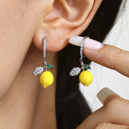 Lemon Charm Earrings — styled view 03