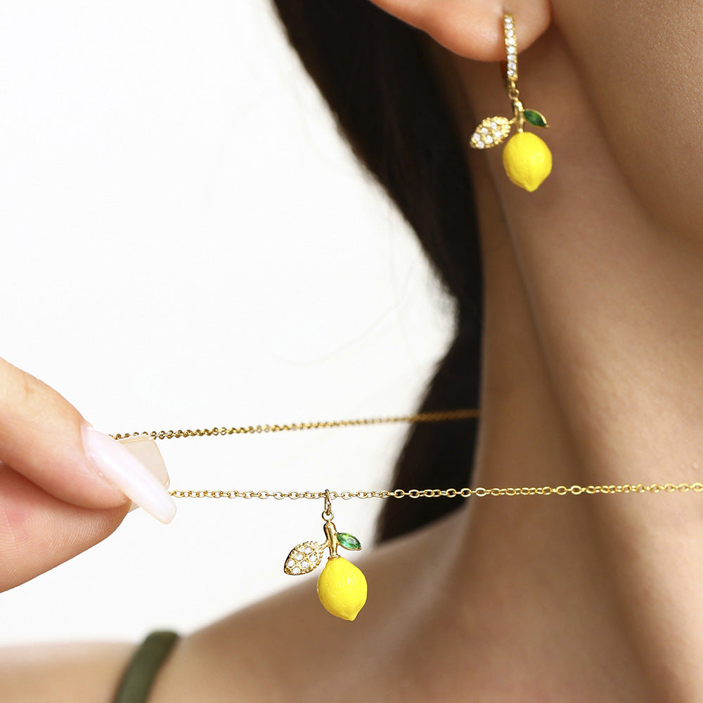 Lemon Charm Earrings — styled view 04