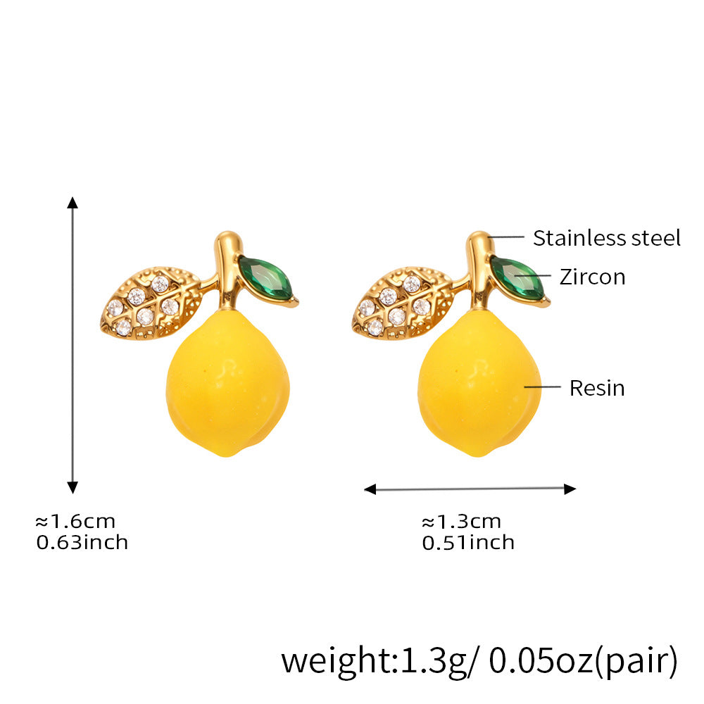 Lemon Charm Earrings — dimensions and size reference 06