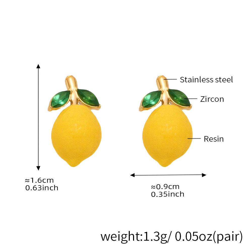 Lemon Charm Earrings — dimensions and size reference 07