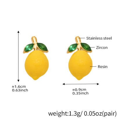 Lemon Charm Earrings — dimensions and size reference 07