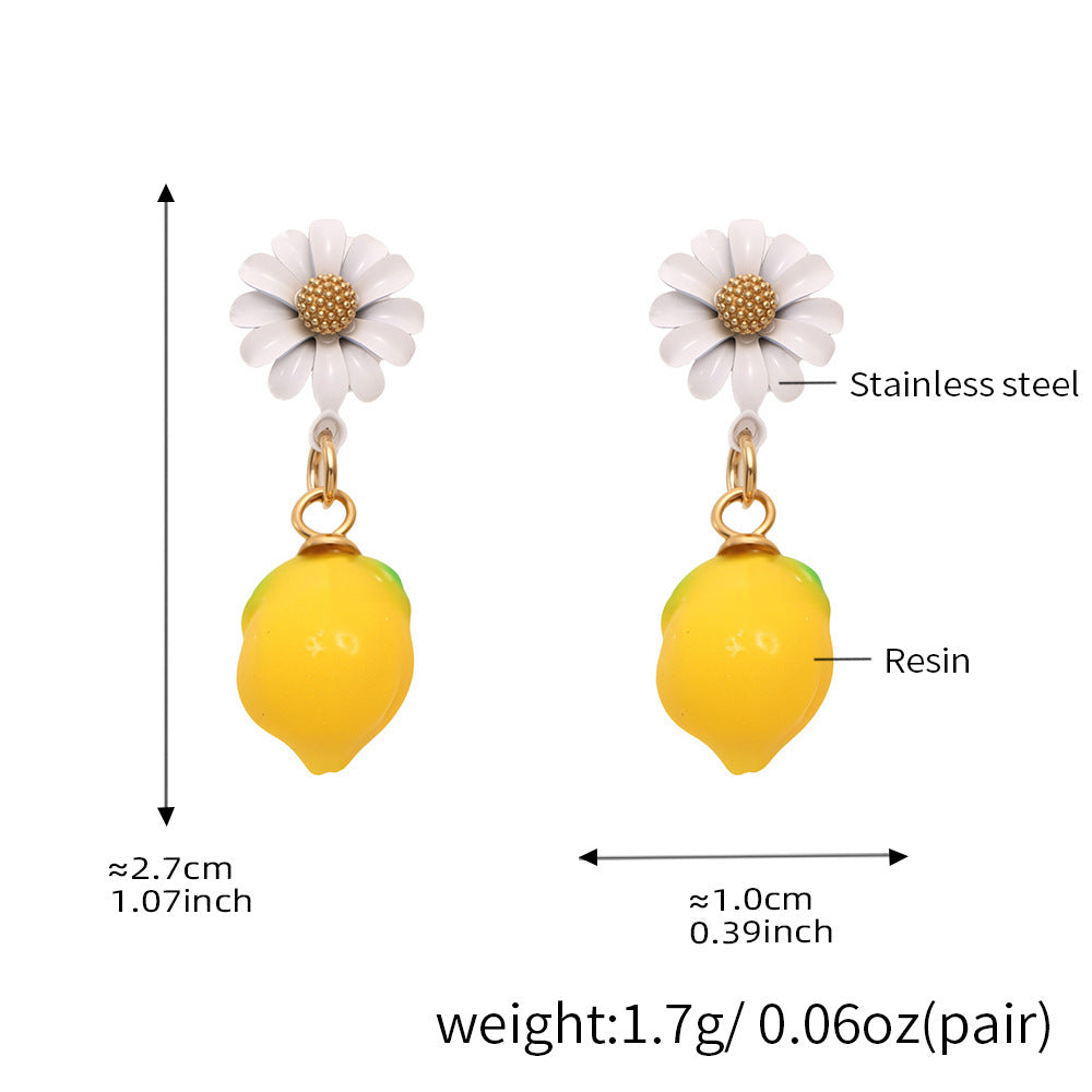 Lemon Charm Earrings — dimensions and size reference 08
