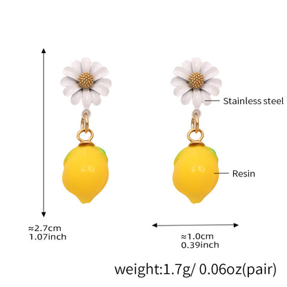 Lemon Charm Earrings — dimensions and size reference 08