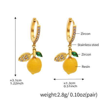 Lemon Charm Earrings — dimensions and size reference 09