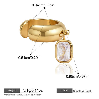 Gold-Tone Zircon Drop Ear Cuffs — dimensions and size reference 08