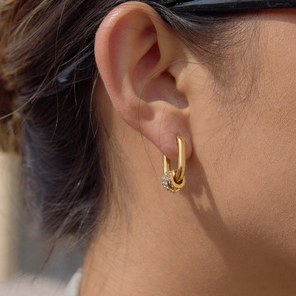 Geometric Hoop Earrings — styled view 04