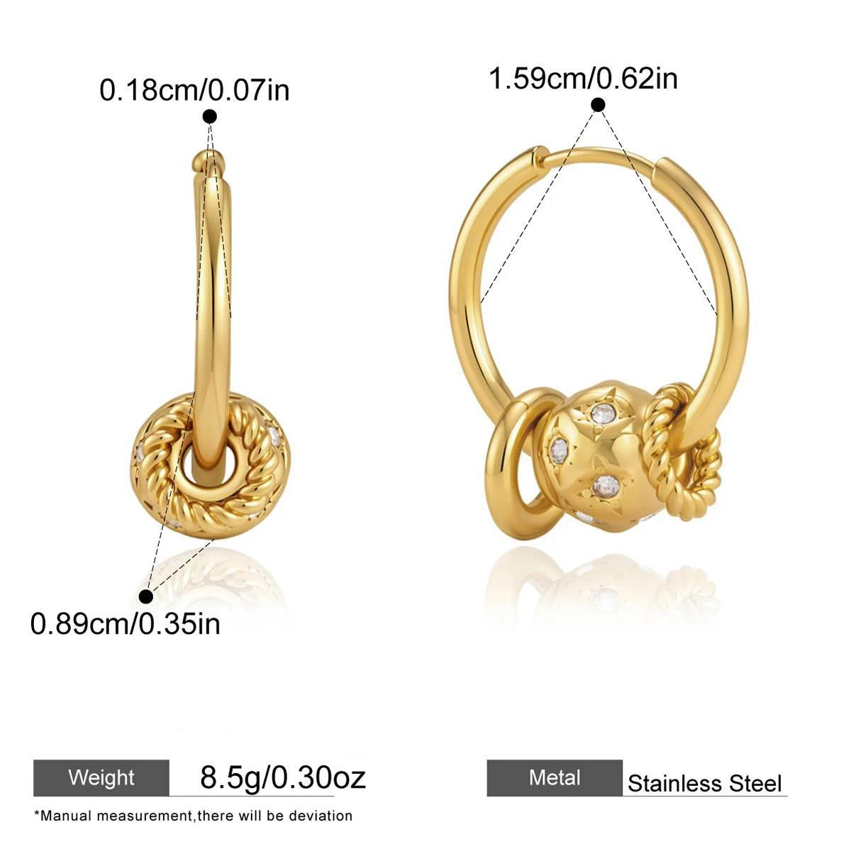 Geometric Hoop Earrings — dimensions and size reference 06