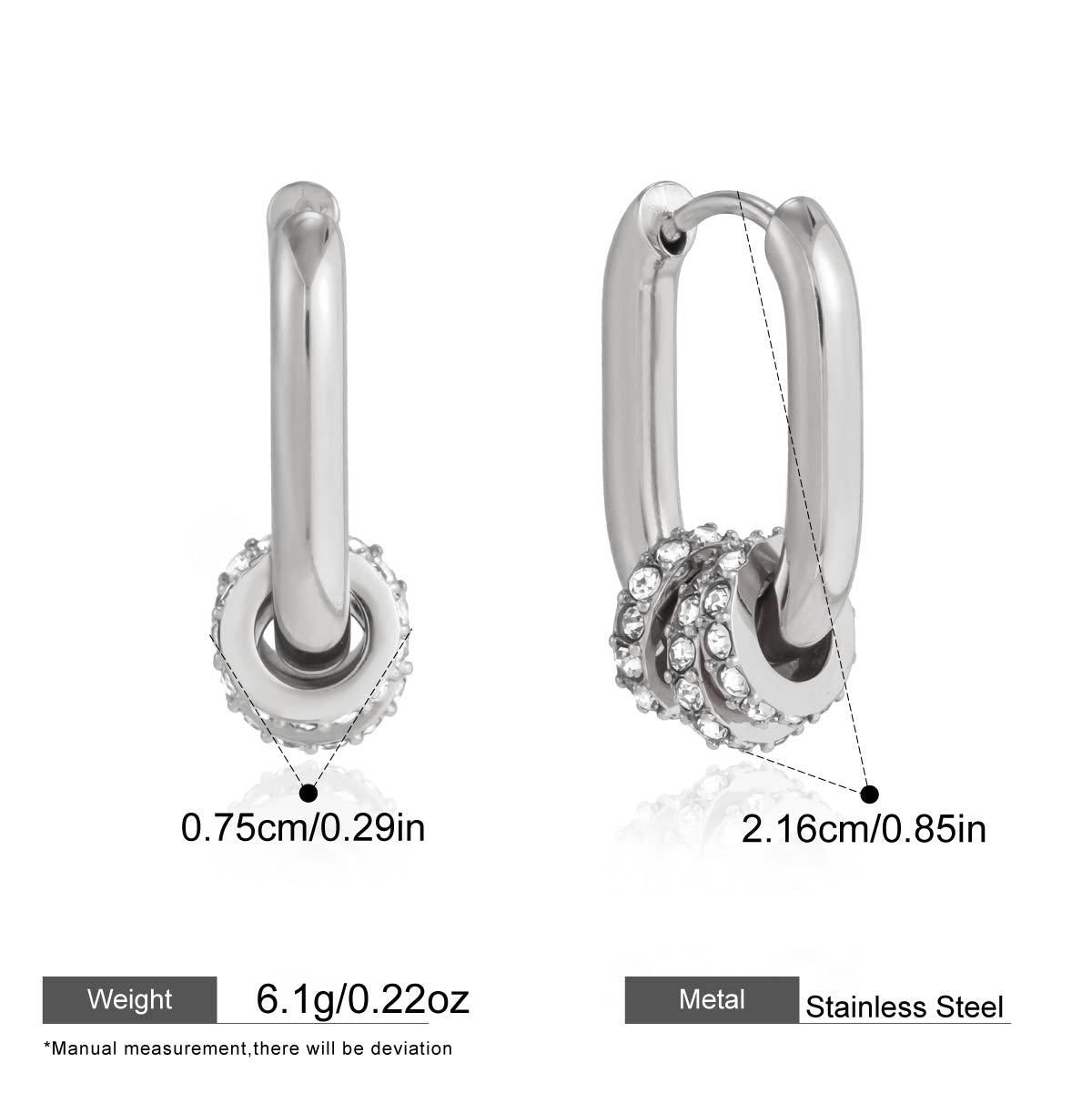 Geometric Hoop Earrings — dimensions and size reference 08