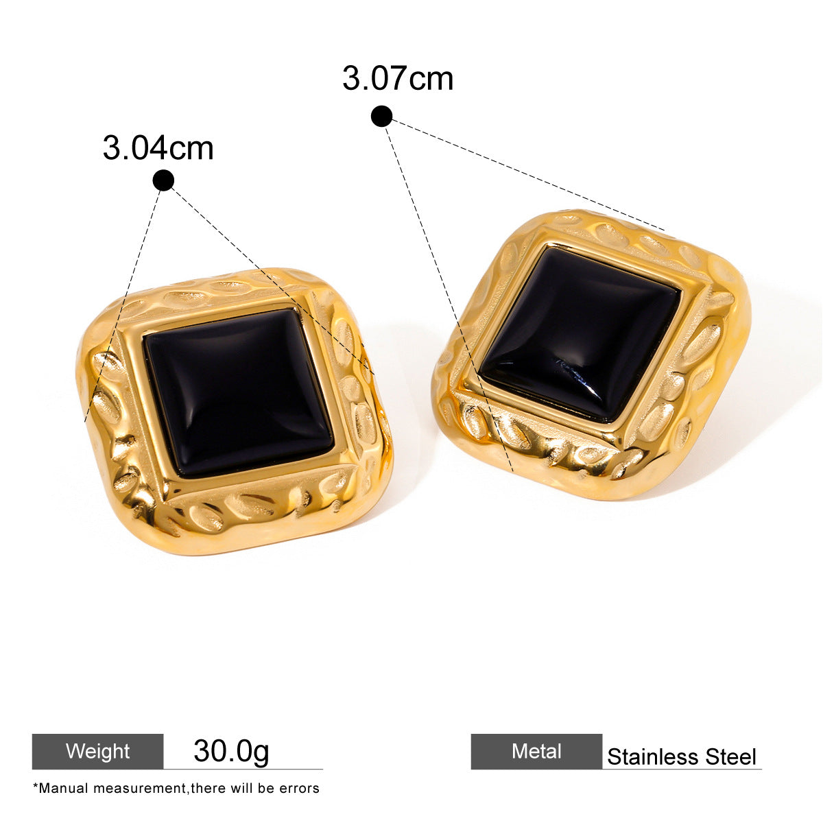 Geometric Inlay Statement Earrings — dimensions and size reference 09