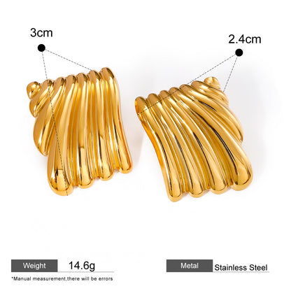 Geometric Inlay Statement Earrings — dimensions and size reference 14