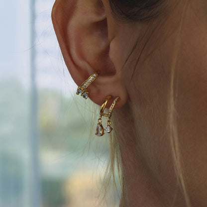 Layered Zircon Hoop Earrings — dimensions and size reference 07