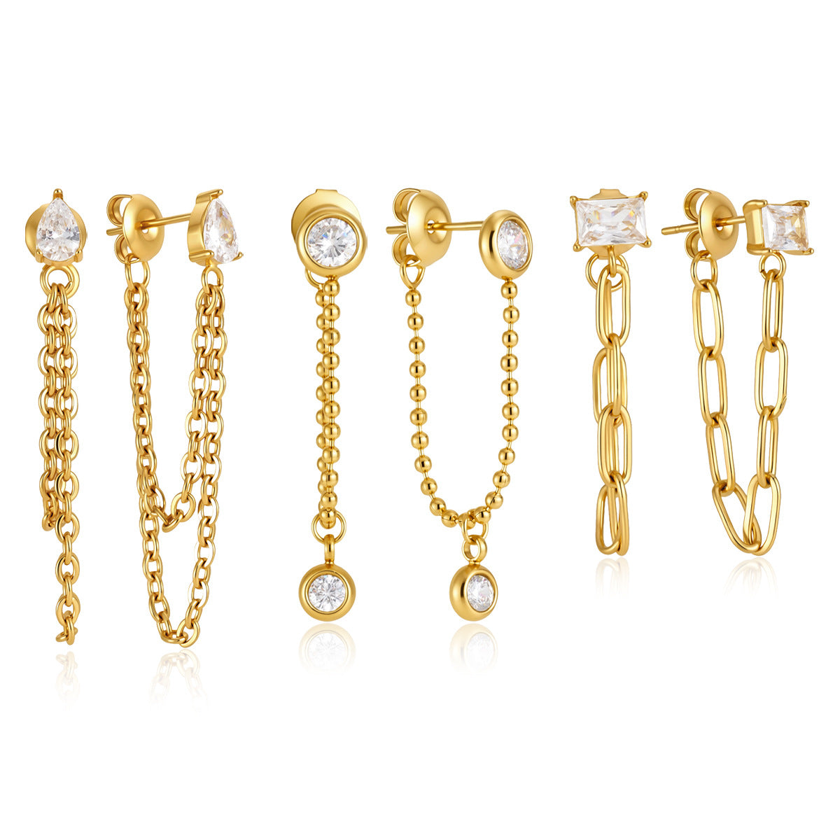 Detachable Chain Drop Earrings — design overview 05