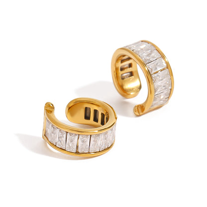 Baguette Zircon Ear Cuffs — styled view 05