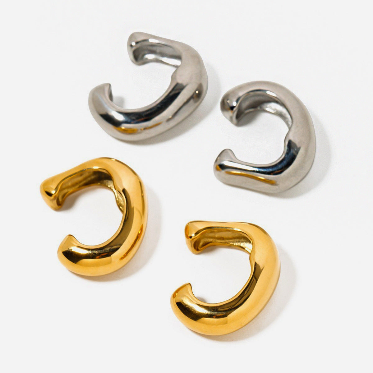 Curved Statement Ear Cuffs — styled view 01