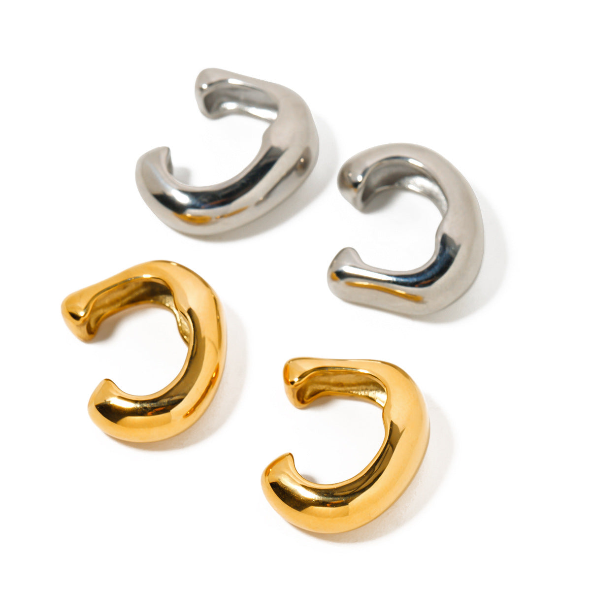 Curved Statement Ear Cuffs — styled view 05