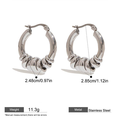 Stacked Ring Hoop Earrings — dimensions and size reference 07