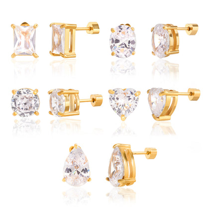 Assorted Zircon Stud Earrings — design overview 05