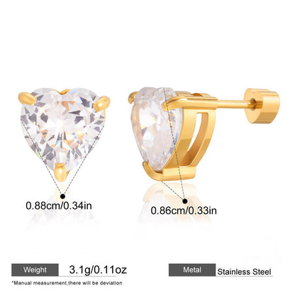 Assorted Zircon Stud Earrings — dimensions and size reference 07