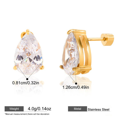 Assorted Zircon Stud Earrings — dimensions and size reference 08
