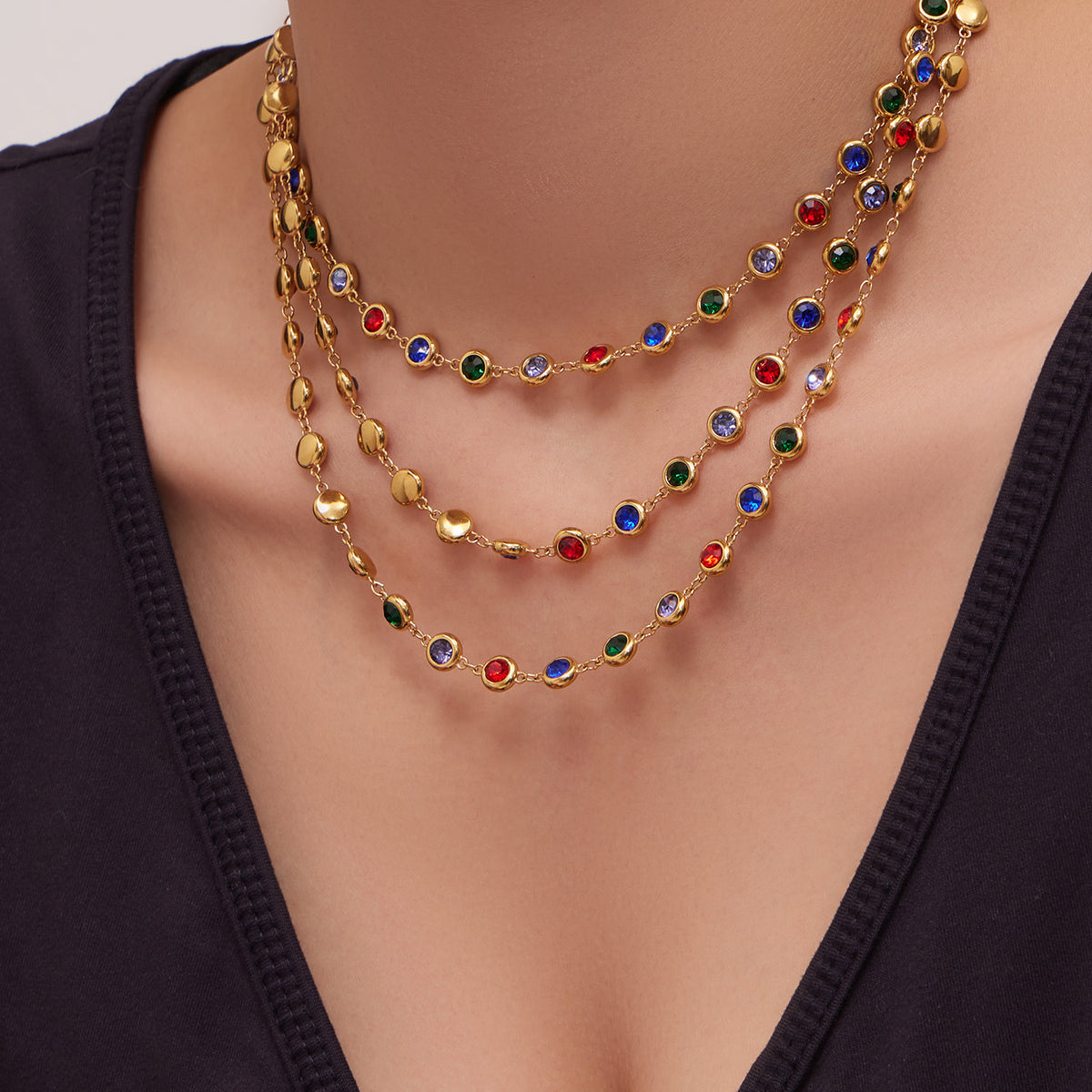 Multicolor Zircon Jewelry — styled view 02