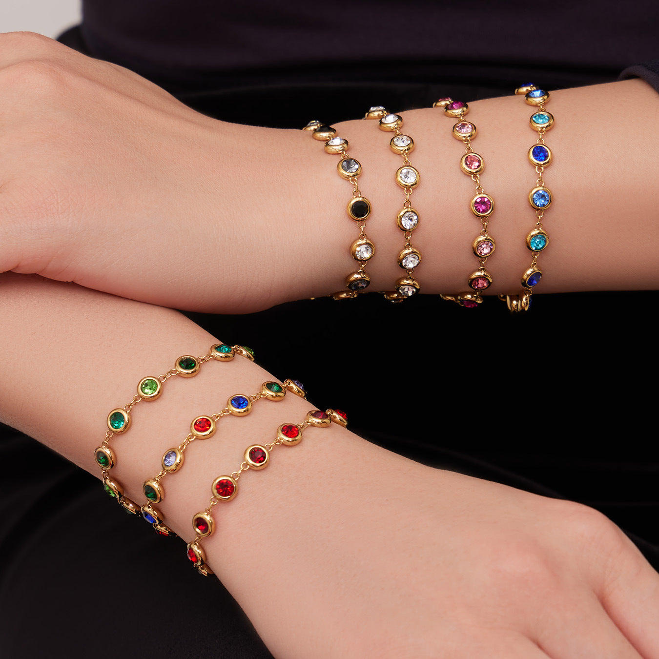 Multicolor Zircon Jewelry — flat lay 03