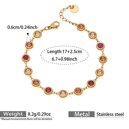 Multicolor Zircon Jewelry — dimensions and size reference 08