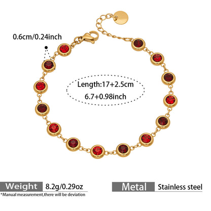Multicolor Zircon Jewelry — dimensions and size reference 09