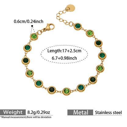 Multicolor Zircon Jewelry — dimensions and size reference 10