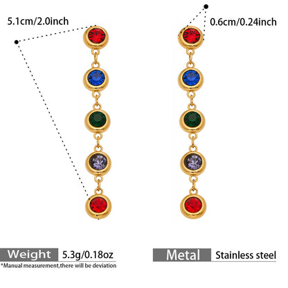 Multicolor Zircon Jewelry — dimensions and size reference 13