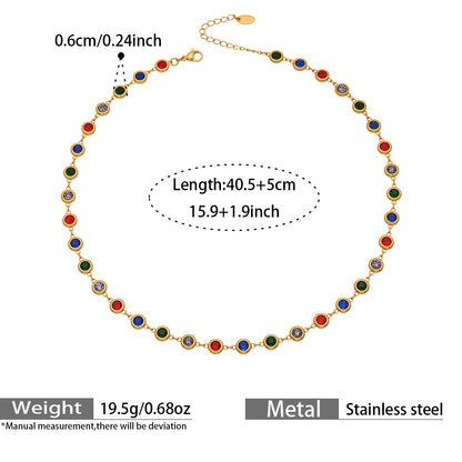 Multicolor Zircon Jewelry — dimensions and size reference 14