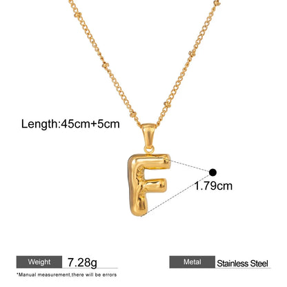 Alphabet Pendant Necklaces — dimensions and size reference 07