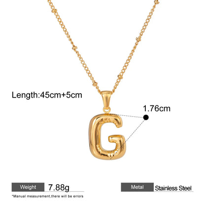 Alphabet Pendant Necklaces — dimensions and size reference 08