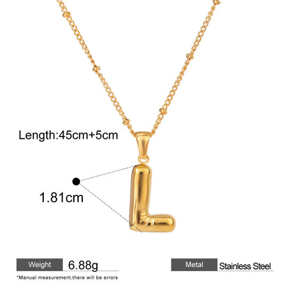 Alphabet Pendant Necklaces — dimensions and size reference 12