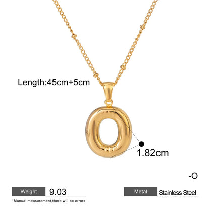 Alphabet Pendant Necklaces — dimensions and size reference 15
