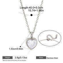 Two-Tone Zircon Pendant Necklace — dimensions and size reference 03