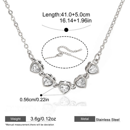 Multicolor Zircon Station Necklace — dimensions and size reference 08