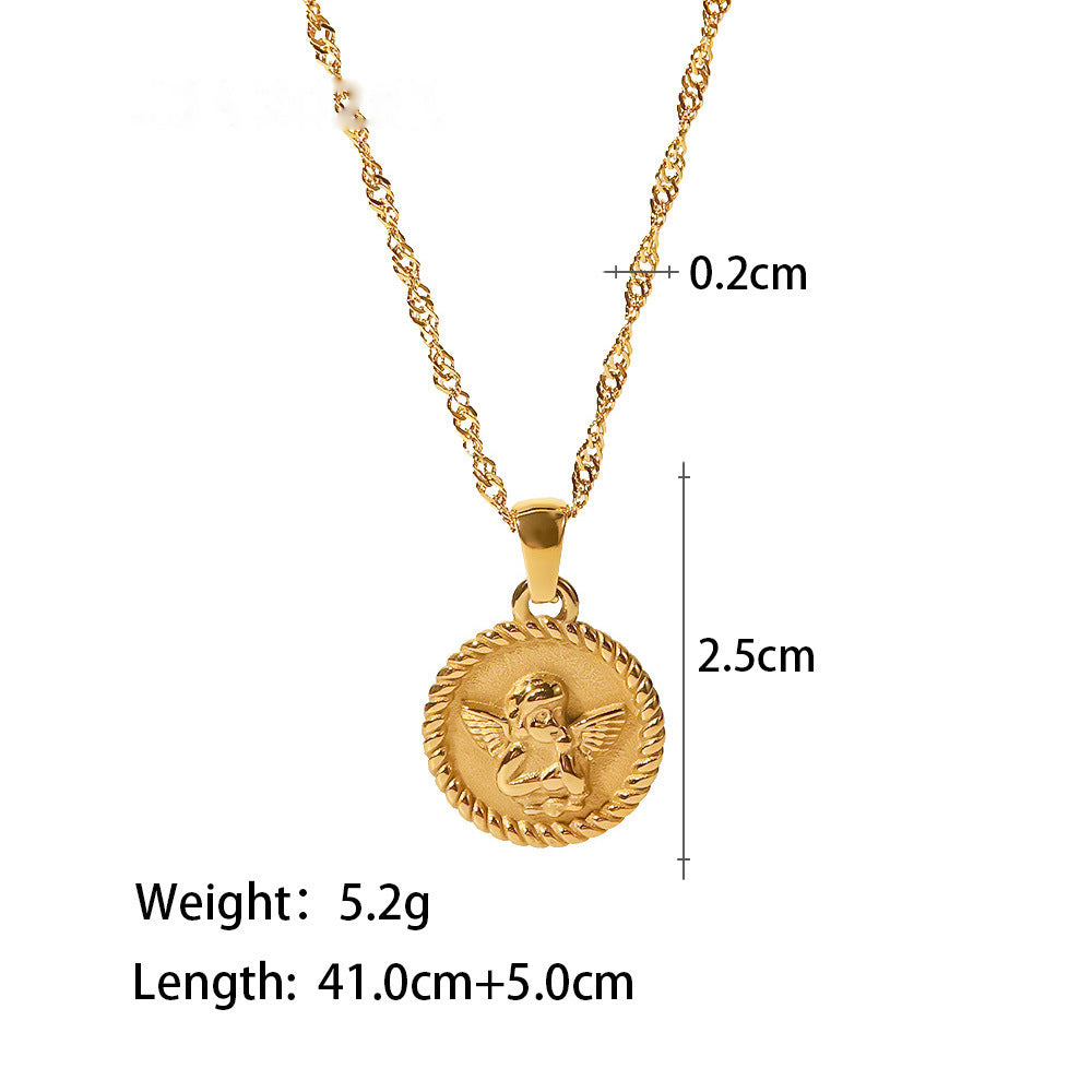 Beaded Coin Layered Necklace — dimensions and size reference 06