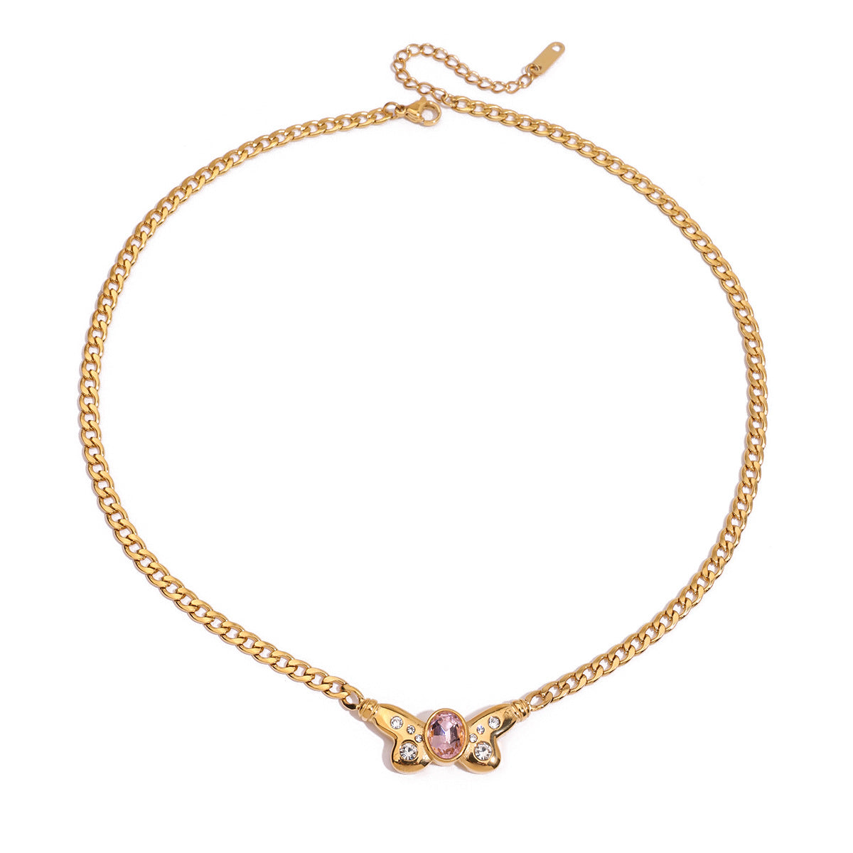 Pink Butterfly Necklace — design overview 05