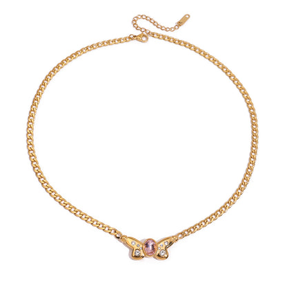 Pink Butterfly Necklace — design overview 05