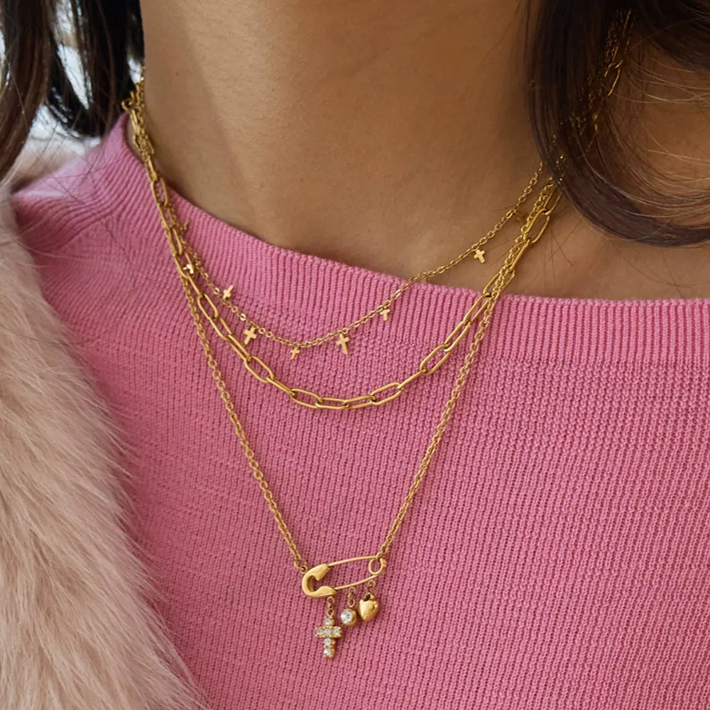 Assorted Charm Layered Necklaces — product view 01