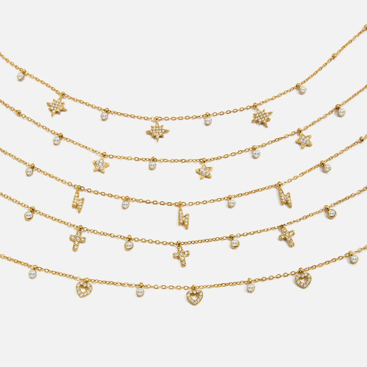 Delicate Charm Station Necklaces — product view 01
