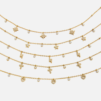 Delicate Charm Station Necklaces — product view 01