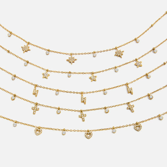 Delicate Charm Station Necklaces — product view 01