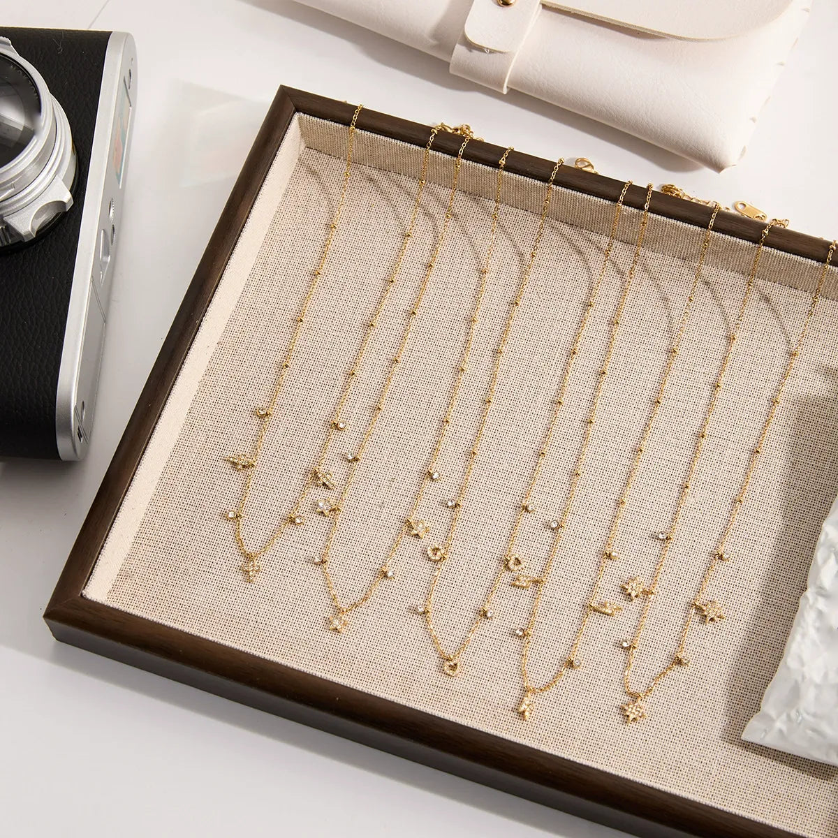 Delicate Charm Station Necklaces — styled view 02