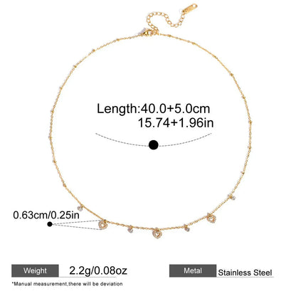 Delicate Charm Station Necklaces — dimensions and size reference 08